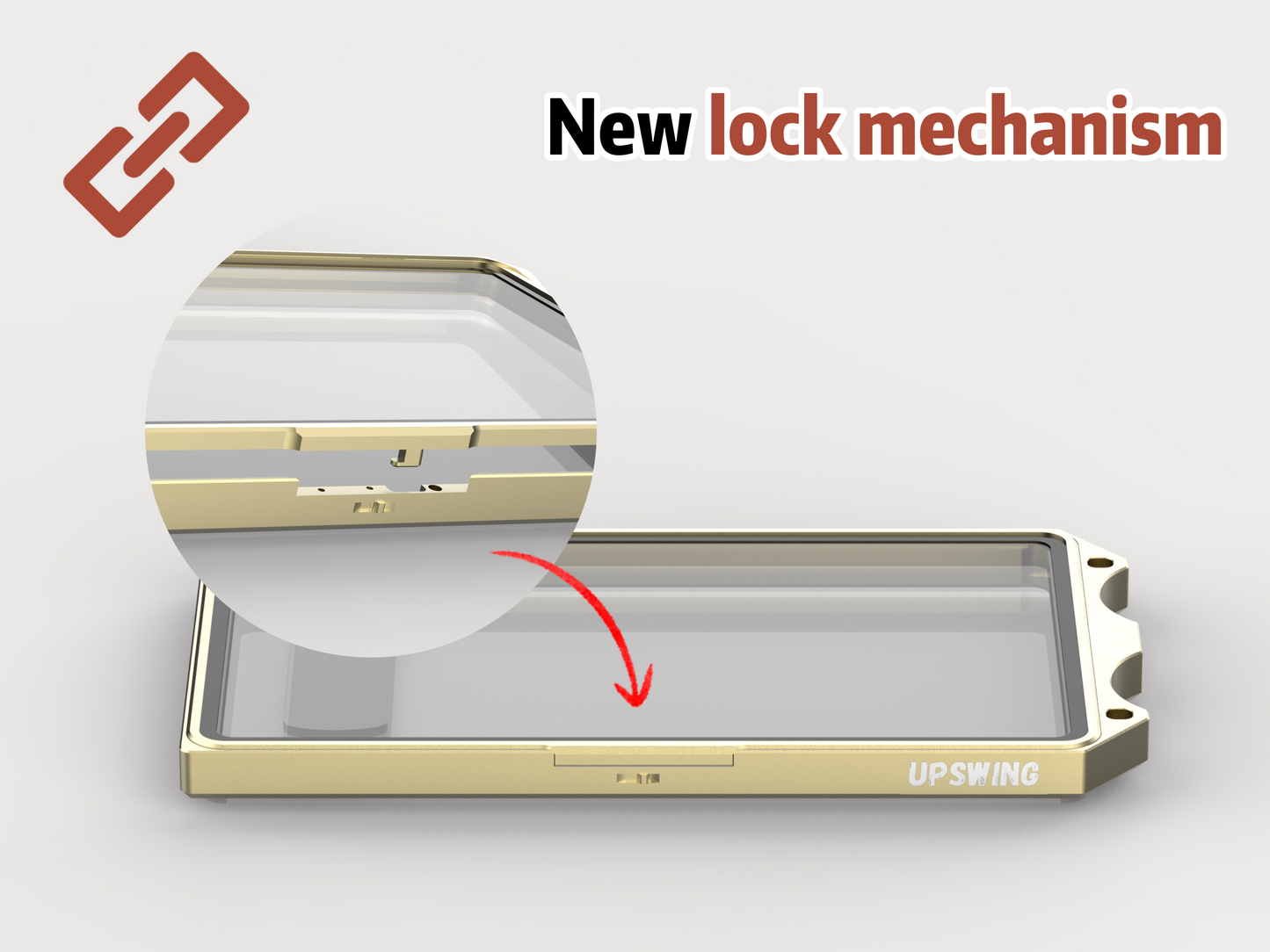 「LUMINOUS GUARD SERIES」UPSWING POPUPS MATTE Pheonix Scarlet Slab Case