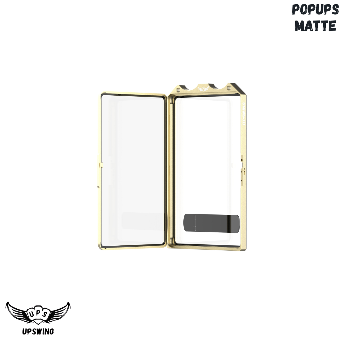 「DEBUT DUO SERIES」UPSWING POPUPS MATTE Fortune Leopard Gold Slab Case